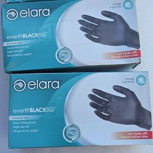 2X Black Nitrile Gloves 5G TOP QUALITY size XL